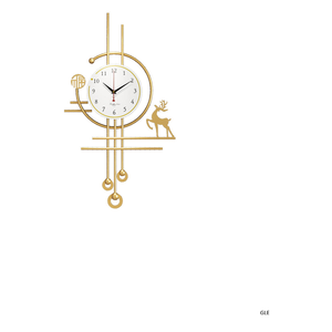 Modern Contemporary Iron Quartz Analog Wall <b>Clock</b> Minimalist Black Gold <b>Battery</b> Powered Needle Display Living Room Office Home - Product Image 6