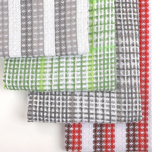 Essuie-vaisselle de cuisine en coton biologique gaufré multi-usages - Sans peluches, séchage rapide pour le nettoyage quotidien - Product Image 6