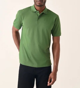 Polo pour homme, tissu doux, manches courtes, col classique, décontracté, pour l'été, les sports de plein air, le quotidien, vert, doux et confortable - Product Image 6