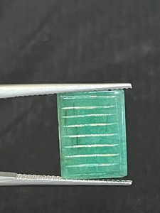 Esmeraldas naturales cuadradas talladas, piedras preciosas verdes sueltas para la fabricación de joyas, anillos, colgantes, pendientes, alta calidad - Product Image 3