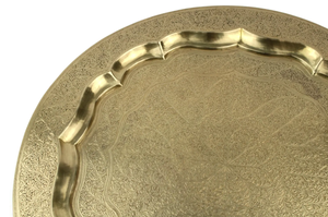 Elegant Gold Decorative Serving <b>Tray</b> <b>Round</b> Metal Plate Wedding Hotel <b>Table</b> Centerpiece Display Platter Home Hotel Decor - Product Image 3