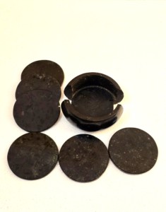 Natural BLACK <b>AGATE</b> Circle <b>Coaster</b> Six Piece Set Gemstone Slice Polished Waterproof Mascot Home Decor AMAYRA CRYSTALS EXPORTS - Product Image 3