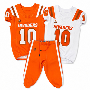 Maillot de football américain léger à faible MOQ, entièrement sublimé, en tissu mesh, pour hommes et jeunes, uniforme d'équipe de sport d'hiver, nom du joueur - Product Image 3