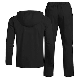 Conjunto de Ropa de Trabajo Unisex con Capucha, Impermeable, Transpirable y de Alta Visibilidad, Chaqueta de Manga Larga y Pantalones Cómodos, en Color Negro y Nylon - Product Image 2