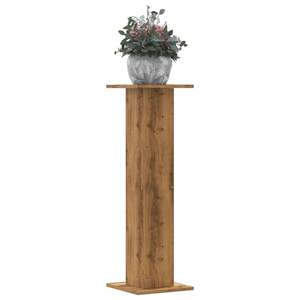 2 supports pour plantes en bois d'ingénierie, style chêne artisanal, 11,8x11,8x37,4 pouces, pour l'extérieur - Product Image 1