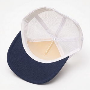 Custom Mesh Trucker Hat 6 Panel Curved Brim Embroidery Patch <b>Cap</b> <b>Navy</b> <b>Blue</b> White for Outdoor Sport Summer Headwear OEM ODM - Product Image 5