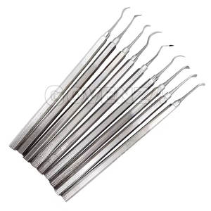 Instrumentos Dentales, Raspadores Manuales, Juego de 6 Piezas, para Prácticas Dentales, Exámenes Profesionales, Acero Inoxidable - Product Image 6