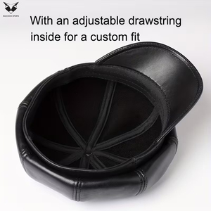 Gorras de Cuero Suave Hechas a Mano, Elegantes Gorras Planas de Cuero de Alta Calidad, Personalizadas y Modernas para Venta al por Menor y al por Mayor - Product Image 3