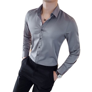 Chemise pour homme à manches longues Chemise formelle Vente en gros OEM Casual 100% Coton Prix pas cher Orienté vers l'exportation Logo en douane de haute qualité - Product Image 1