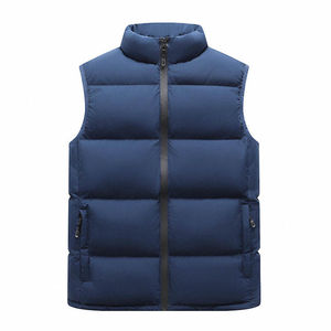 Gilet matelassé sans manches pour homme, fermeture éclair intégrale, veste décontractée en softshell, prix de gros - Product Image 5