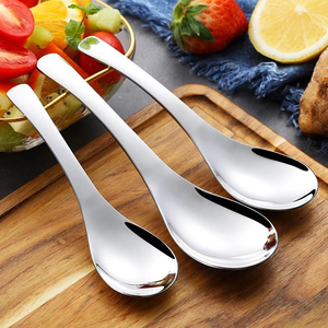 Elegant Design <b>Stainless</b> <b>Steel</b> Soup Spoon With Hammered Flower Printed Short Handle For Wedding/Party Decor Dining <b>Table</b> - Product Image 5