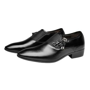Zapatos de Piel Sintética Sin Cordones para Hombre, Punta Redonda, Elegantes, Casuales, Cómodos, Fáciles de Usar, Calzado, Fabricante OEM - Product Image 2