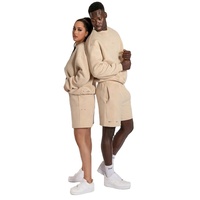 Sudaderas con capucha Pantalones de chándal Conjunto de dos piezas Mujeres y 100% Algodón Sudadera casual + Pantalones Cortos Largos Chándal Jogger Chándal