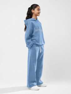 ONETEN APPARELS Conjunto Deportivo Unisex de Invierno con Sudadera con Capucha y Pantalones Deportivos con Estampado de Puntos Azules, Cintura Elástica de Spandex, Atuendo Informal - Product Image 5