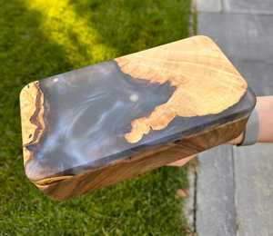 <b>Resin</b> Jewelry Box With Wooden Irregular Shape Home Decoration Craft Artistic Storage For Rings And Necklaces <b>Resin</b> <b>Crafts</b> - Product Image 1