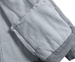 <b>Men</b> <b>Denim</b> <b>Shirts</b> 100% Cotton Solid Vintage Style Casual Comfortable Breathable Eco-Friendly Autumn Everyday Clothing Wholesale - Product Image 5