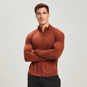 Men's Stand Collar Long Sleeve Training <b>Jacket</b> Men 100% Polyester <b>Yoga</b> Wear <b>Jackets</b> Men's Compression <b>Jacket</b> Mens - Product Image 2