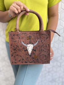 Bolso de Hombro de Cuero Auténtico, Nuevo Diseño, Tallado a Mano, Estilo Bohemio, Vintage, Hecho a Mano, Tamaño Pequeño, Elegante - Product Image 4