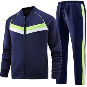 Último Diseño, Logotipo Personalizado, Sudadera con Capucha, Conjunto Deportivo 2 en 1 para Hombre, Invierno, con Cremallera, Servicio Mayorista OEM, Poliéster - Product Image 1
