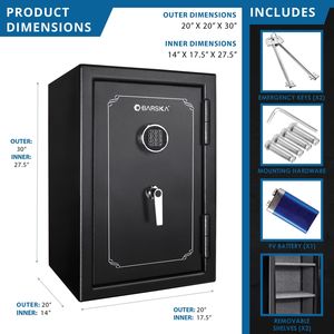 Borsa Ignifuga Resistente e Sicura da 4,39 Piedi Cubici per Conservazione Sicura - Product Image 6