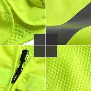 Chaleco de Seguridad LED Reflectante de Poliéster para Hombres, Ropa de Trabajo de Construcción con Logotipo Personalizado, Chaleco de Seguridad - Product Image 2