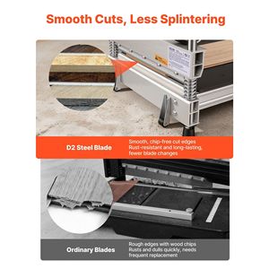 Taglierina per Pavimenti in Vinile Regolabile da 13 Pollici, Accessorio per Pavimenti Laminati Spessi 12mm con Impostazioni a 15/30/45 Gradi per Angoli Personalizzati - Product Image 4