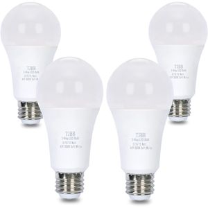 4-Pack A19 <b>E26</b> Base LED Light <b>Bulbs</b> 3000K Soft White Equivalent 5/10/15W Three Way 50/100/150Watt Three Way 3 Way LED <b>Bulbs</b> 700 - Product Image 1