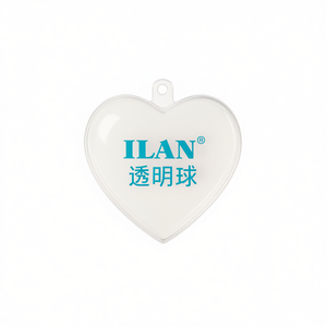 Ornamento a forma di cuore trasparente ILAN 10 cm, sfera trasparente per decorazioni con fiori secchi - Product Image 2