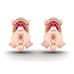 Boucles d'oreilles clous REYES pour femme en argent sterling 925 et moissanite, prix d'usine, cadeaux de mariage et d'anniversaire, bijoux - Product Image 4