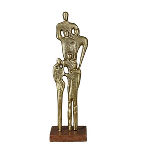 Trophée de danse en aluminium pour couple, statue dorée, décoration d'intérieur, figurine antique en métal, objet décoratif de bureau - Product Image 1