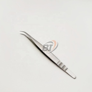 High Quality Custom Logo Pointed Tip Eyelash Tweezers Japanese Stainless Steel Isolation Lash Tweezers - Product Image 1