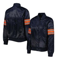 Herren Marineblau Bomberjacke Einfarbig Umlegekragen Regular Fit Canvas Wasserdicht Winterbekleidung