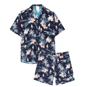 Ensemble chemise et short hawaïen de haute qualité fabriqué au Pakistan, ensemble chemise et short hawaïen haute performance - Product Image 1