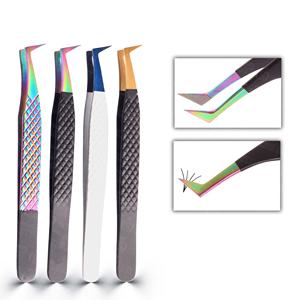 Pinzas Profesionales para Extensión de Pestañas al por Mayor, Pinzas de Acero Inoxidable para Volumen de Pestañas para Uso en Salón, Proveedor de Logotipo Personalizado OEM - Product Image 2