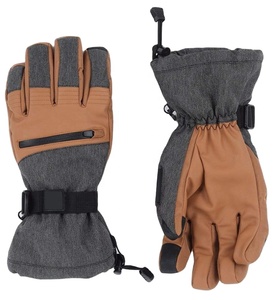 Gants de ski chauffants sur mesure SGW-3 2026 à prise robuste, imperméables, avec fermeture éclair au poignet, en cuir PU, garantie 100 % - Product Image 1