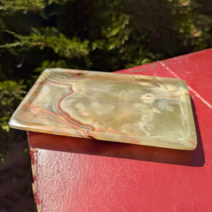 Bandeja de Ónix con Textura de Mármol, Diseño Moderno y Lujoso en Dorado Brillante, para Cocina, Restaurante, Decoración del Hogar, Servicio y Almacenamiento, Ecológica - Product Image 2