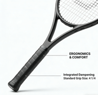 Raquette de tennis professionnelle en carbone composite, portable, écologique, en polyester, haute résistance, durable, pour l'entraînement des adultes et des enfants