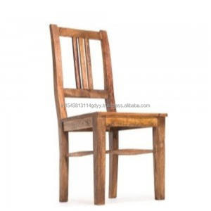 Chaise de salle à manger en bois de Sesham finition marron style design industriel pour bureau à domicile bar et salon pour une utilisation en appartement - Product Image 2