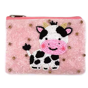 Artistic Seed Beads Coin Pouch With Handcrafted Embroidery Elegant <b>Small</b> Beaded Coin Pouch With Luxury Design Touch - Product Image 1