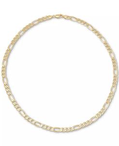 สร้อยคอโซ่ Figaro Link 22 "ชุบทอง18K หรือเงินสเตอร์ลิง | Macy's - Product Image 4