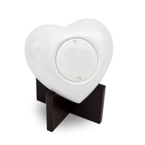 Urne funéraire en forme de cœur rouge avec support mains blanches pour cendres d'adultes, urne décorative pour cendres, fourniture funéraire, urne souvenir en forme de cœur - Product Image 2