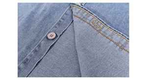 Nouveautés Tendance : Chemise en jean pour homme, à carreaux internationaux, décontractée et habillée, avec poche courte, vente en gros - Product Image 6