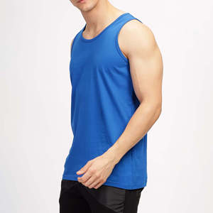 เสื้อยืดแขนกุดสำหรับผู้ชายเสื้อยืดฟิตเนสเข้ารูปผ้าฝ้ายออกแบบโลโก้ได้ตามต้องการ - Product Image 2