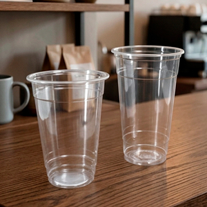 Transparent PP <b>Plastic</b> <b>Cups</b> 12 16 22oz Diameter Round Single Wall Beverage <b>Cup</b> for Iced Coffee Tea Juice - Product Image 1