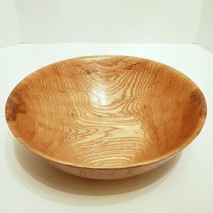 Tazón Redondo de Madera para Ensalada con Acabado Natural, Tazón de Cocina - Product Image 1