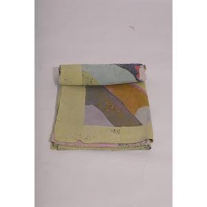 ผ้าห่มกันธากุดรีผ้าฝ้ายอินเดีย ทำมือ วินเทจ โบโฮ ผ้าคลุมเตียง ผ้าห่มสองด้าน ของตกแต่ง - Product Image 4