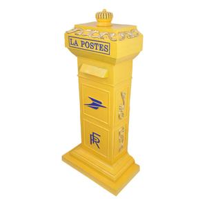 Ground Mount <b>Post</b> <b>Box</b> Public Mails Receiving Sending Use Customizable Heavy Duty Letter <b>Box</b> Yellow Coated - Product Image 2