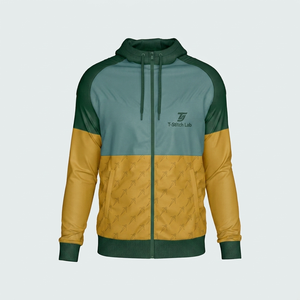 Chaqueta Cortavientos con Capucha para Hombre, Ecológica, Transpirable e Impermeable, con Cierre de Cremallera, Tinte Liso, Nueva Colección - Product Image 4