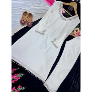 Conjunto elegante con pantalones y Dupatta para mujer - Product Image 5