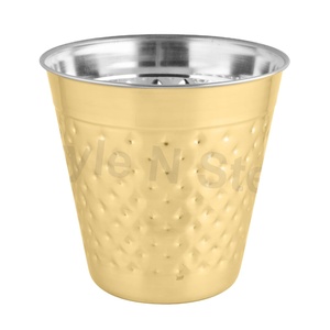 Cubo de vino Cubo de hielo de acero inoxidable Cubo de hielo aislado con pinzas para tinas de bebidas de metal - Product Image 1
